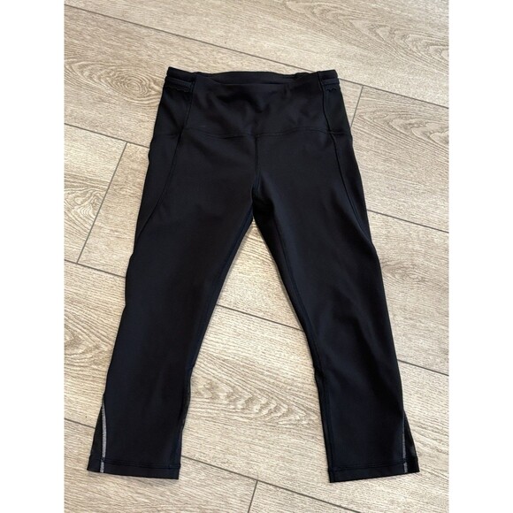 Lululemon Bandha Crop Leggings Women’s Size 4 Black Athleisure Running Gym - Picture 1 of 7